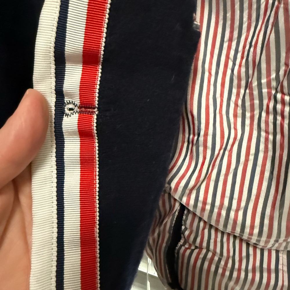 Thom Browne Navy Blue Blazer with White Trim - Picture 4 of 9